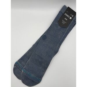 Stance Icon Dyed Crew Socks Sea Blue Tie Dye Mens Medium A556A25IDC NWT‎